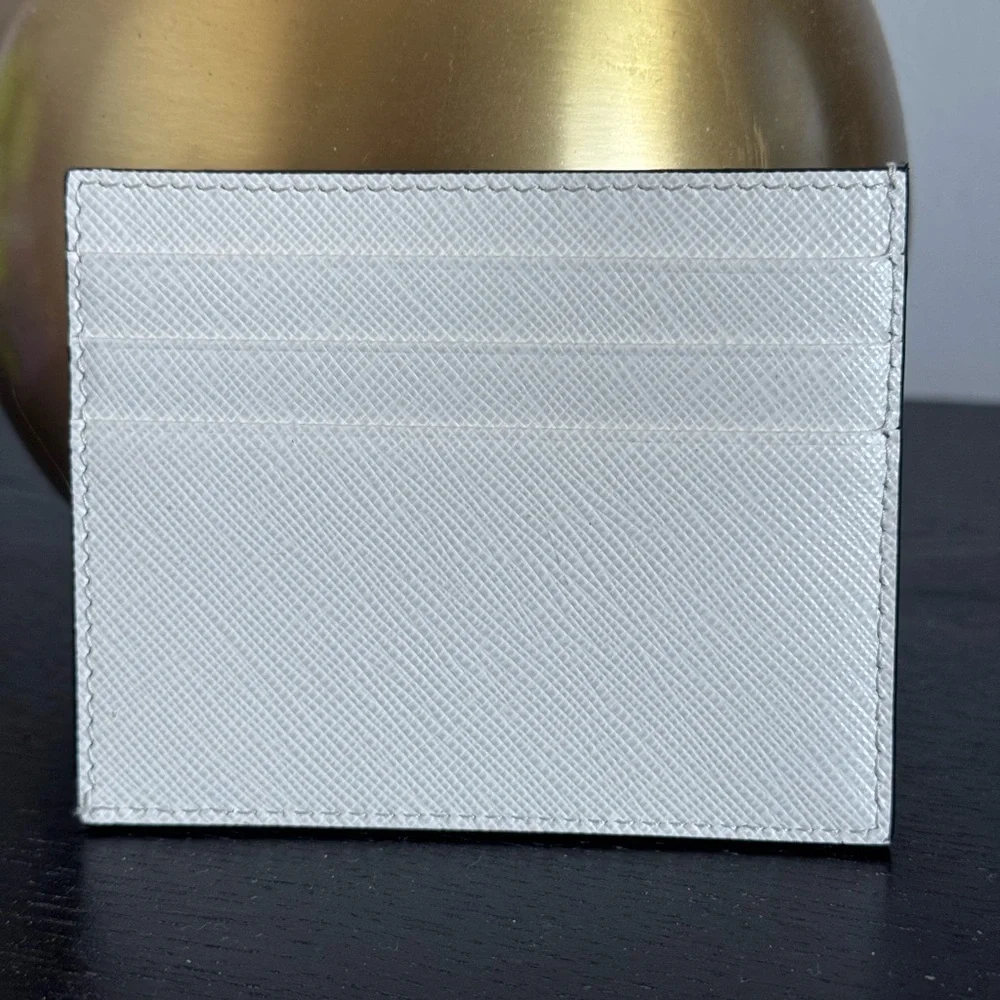 BRABD NEW. Prada Saffiano Leather Card Holder in white with box. - Picture 2 of 5